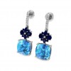  
Gemstone: Blue Topaz+Blue Sapphire
Gold Color: White