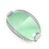  
Gemstone: Green Chalcedony
Gold Color: White
