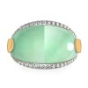  
Gemstone: Green Chalcedony
Gold Color: Yellow