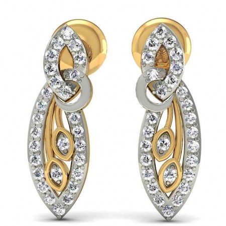 Duo Leaf Diamond Earrings