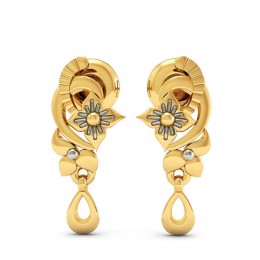 Gold drop earring