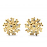 Snowflake gold Stud Earrings