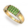  
Gemstone: Chrome Diopside
Gold Color: Yellow